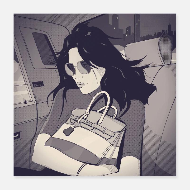 Tag der schlechten Haare - Poster 40x40 cm - Weiß
