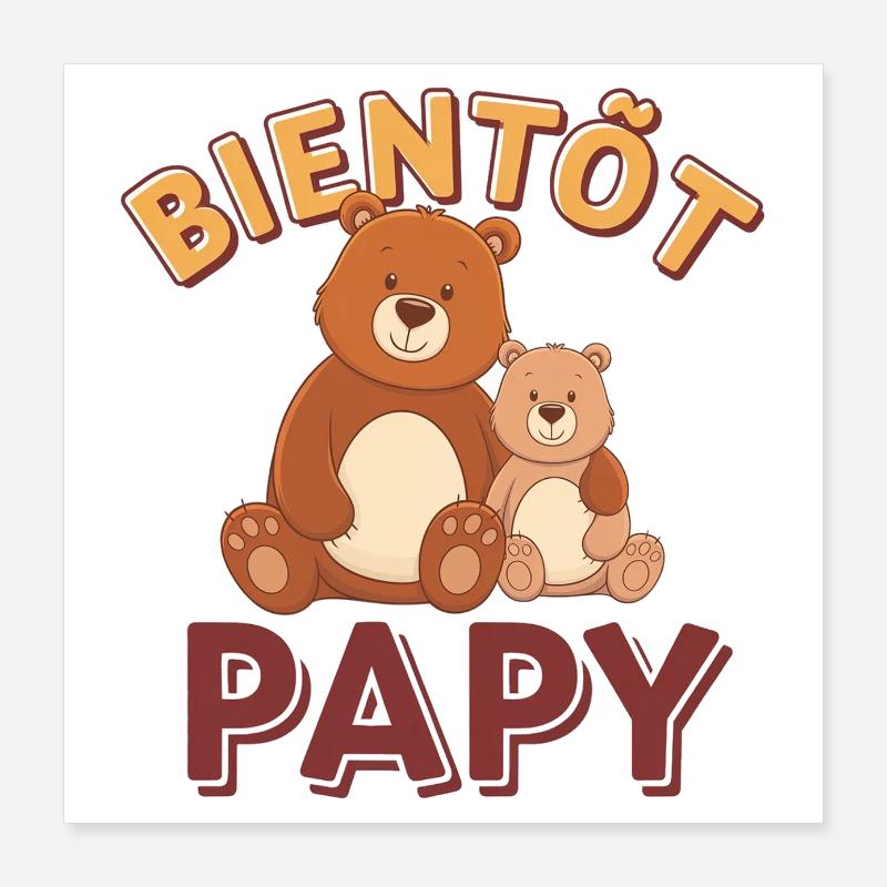 Bald Opa Poster 40x40 cm