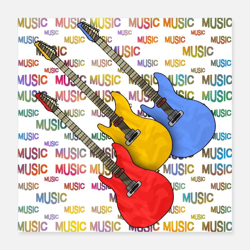 Guitars Poster 16" x 16" (40x40 cm)