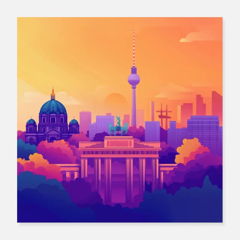 Berlin Poster 40x40 cm
