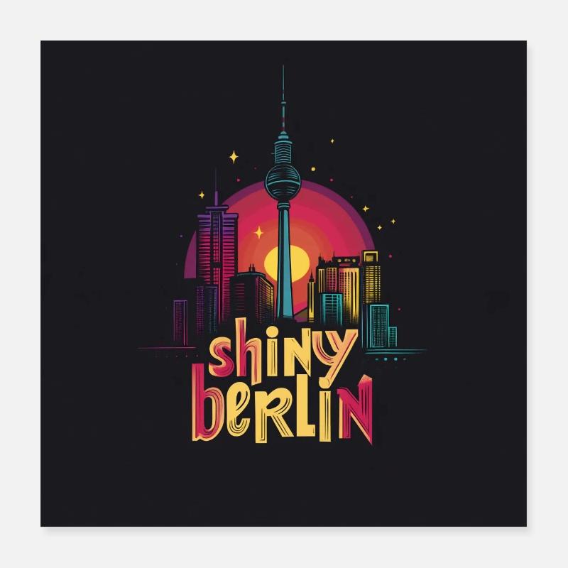 Shiny Berlin Poster 40x40 cm