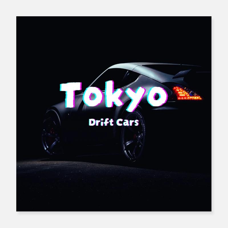 Driftcar Poster 40x40 cm