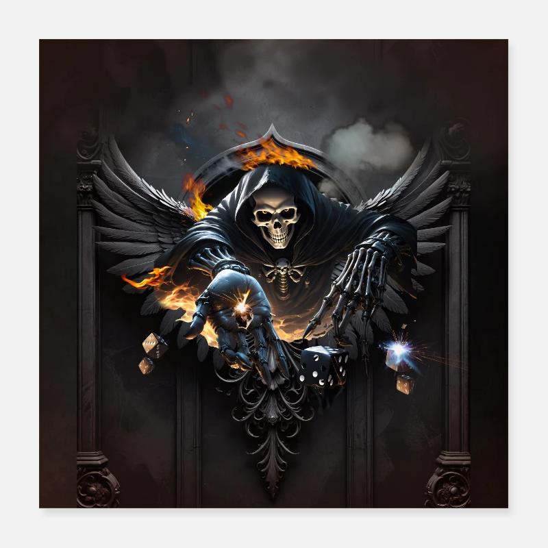 Bones and magic, the skeleton Poster 16" x 16" (40x40 cm)