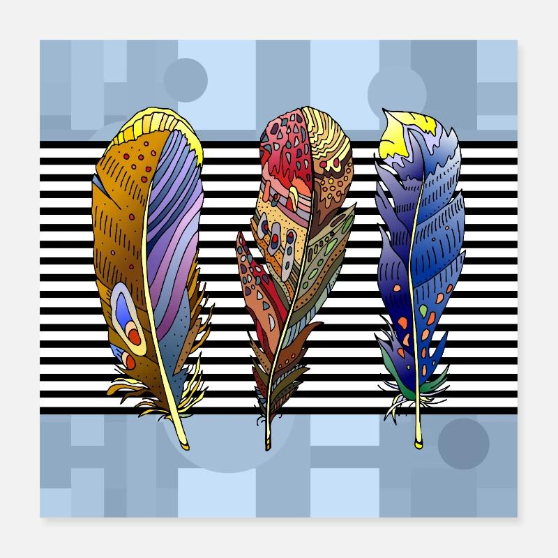 Feder Poster 40x40 cm