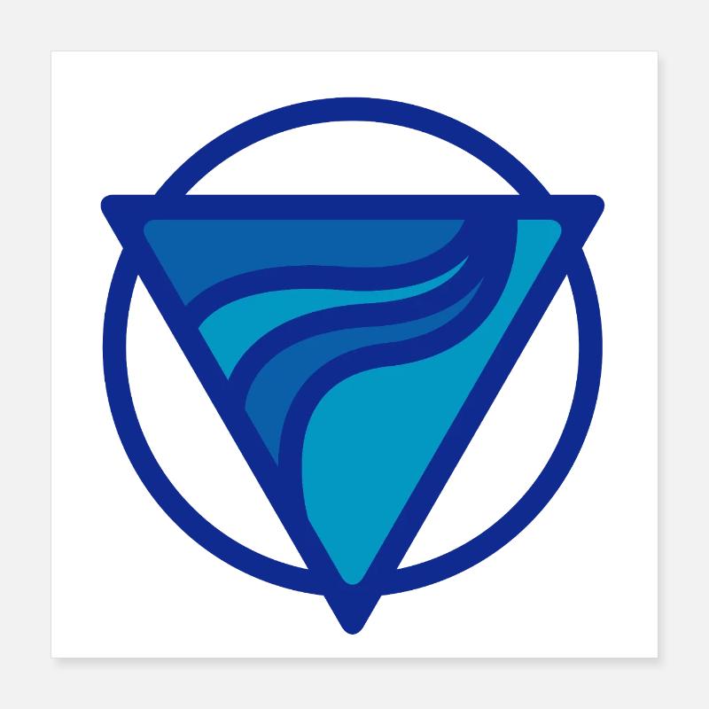 ÉLÉMENT EAU Poster 40 x 40 cm