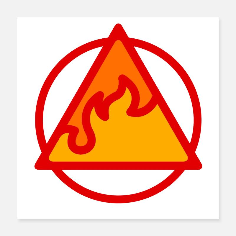 FEUER-ELEMENT Poster 40x40 cm