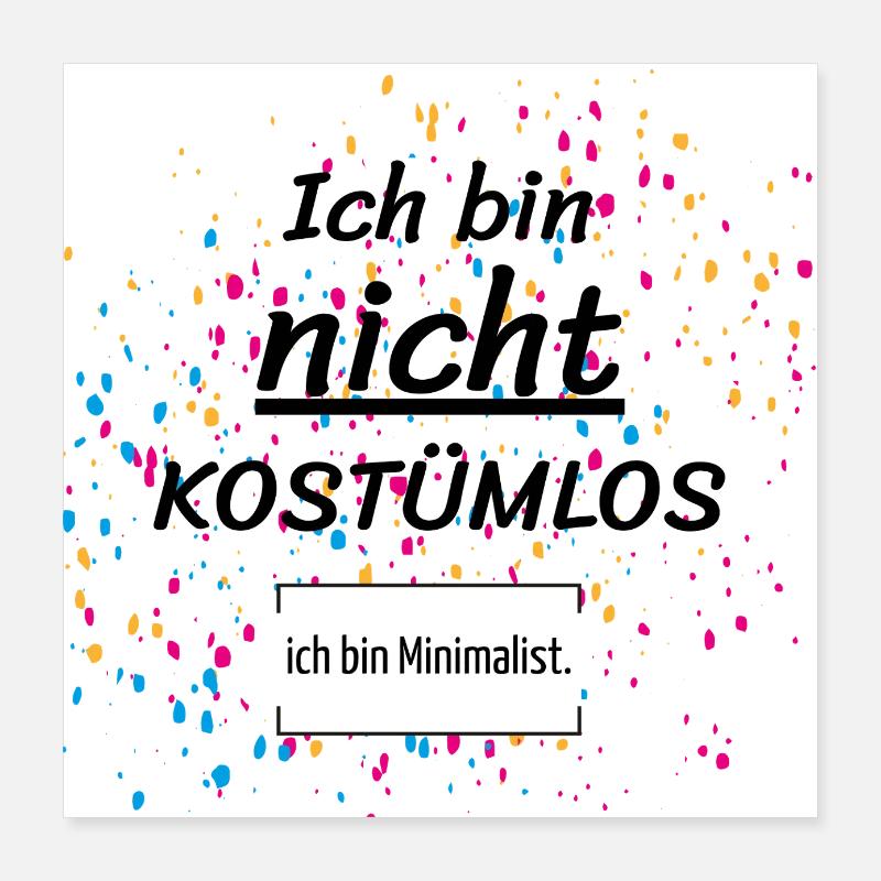 Costume de carnaval minimaliste Poster 40 x 40 cm