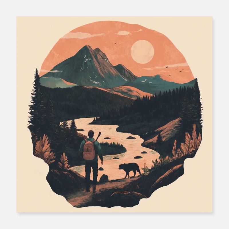Landscape Poster 40x40 cm