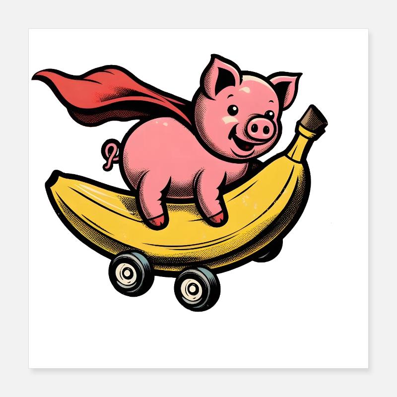 cochon Poster 40 x 40 cm