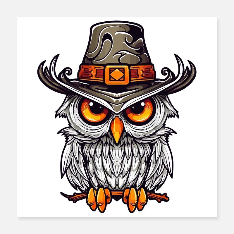 Magic Owl Poster 16" x 16" (40x40 cm)