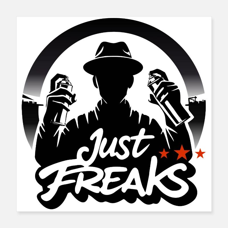 Just Freaks Graffiti Spruzzatore Tag - Just Freaks ® Poster 40x40 cm