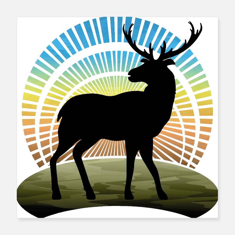Cerf Poster 40 x 40 cm