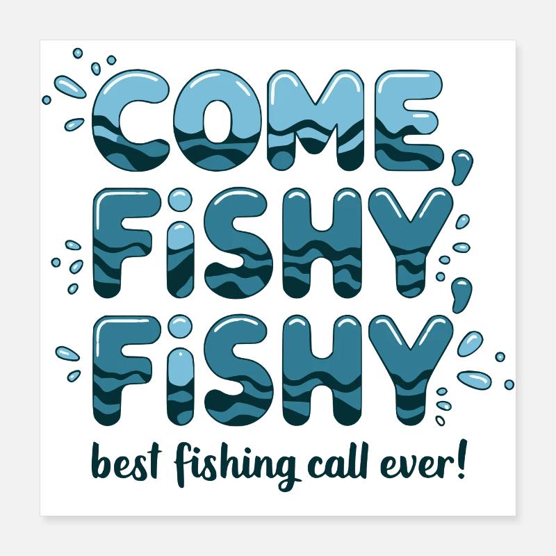 Venez poisson poisson Poster 40 x 40 cm