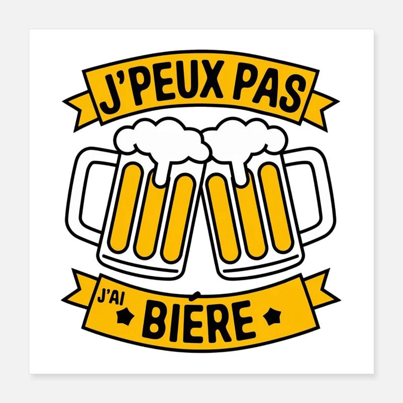 I can't I have beer Poster 16" x 16" (40x40 cm)