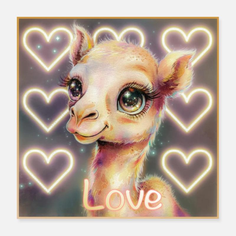 Camel love Poster 16" x 16" (40x40 cm)