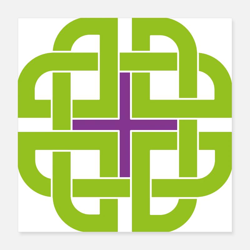 Nœud de bouclier celtique Poster 40 x 40 cm