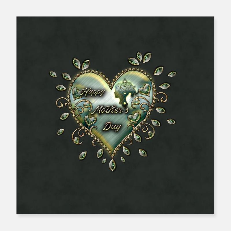 Ein Hauch von Eleganz: Alles Gute zum Muttertag Poster 40x40 cm
