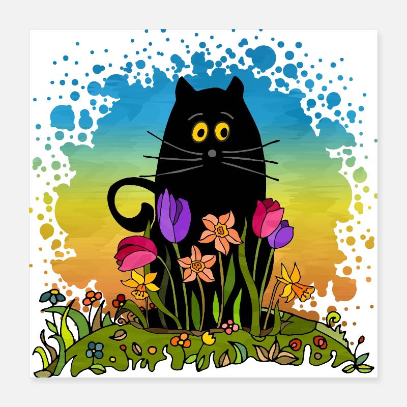 Chat Poster 40 x 40 cm