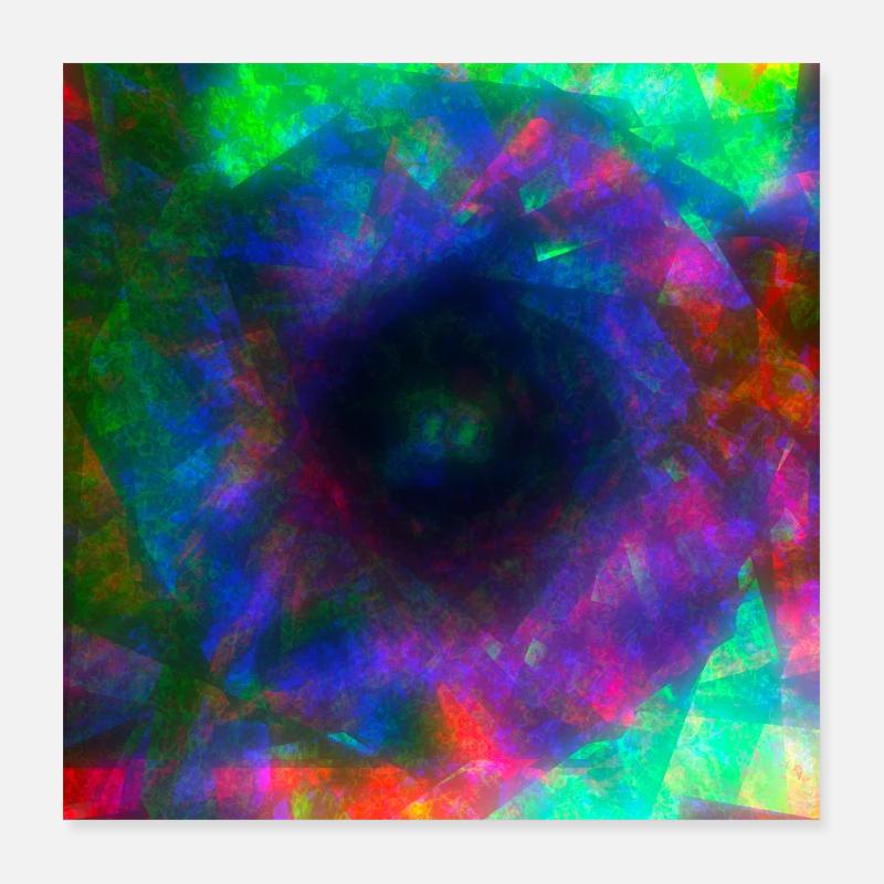 Design psychédélique Y2k Poster 40 x 40 cm