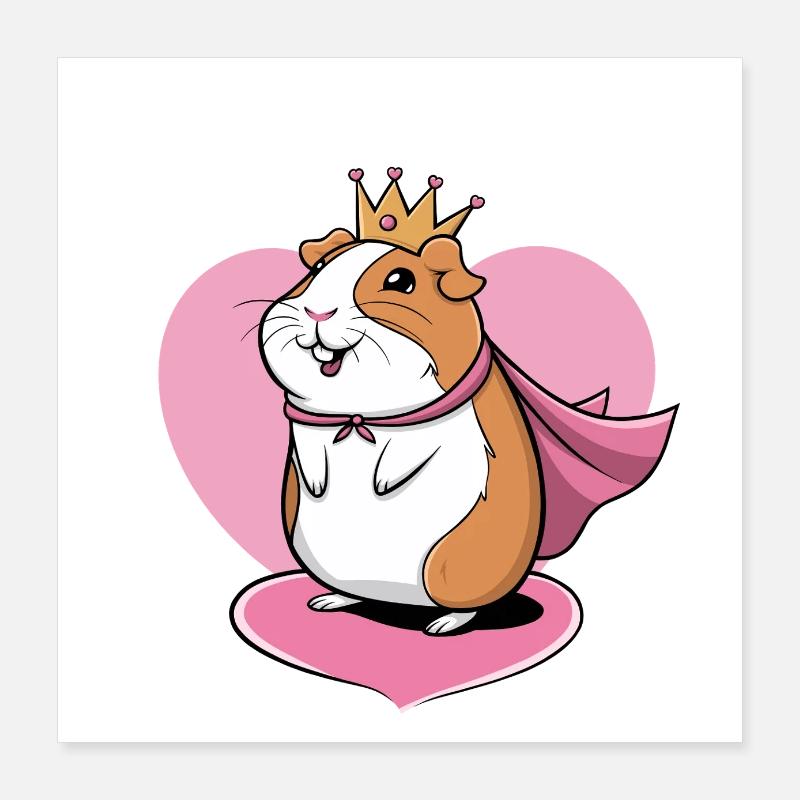 Cochon d’Inde royal Poster 40 x 40 cm