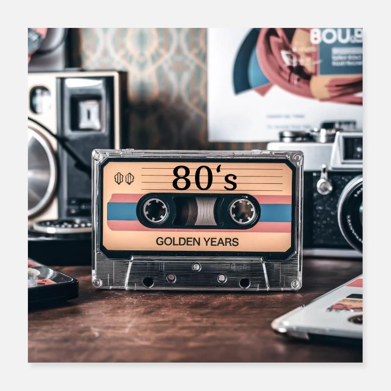 80er Poster 40x40 cm
