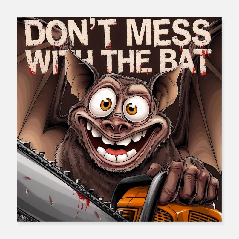 Dont Mess with the bat Poster 40x40 cm