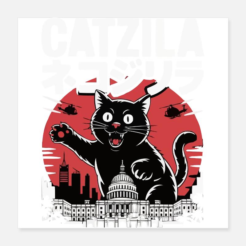 catzilla catzilla Poster 40 x 40 cm