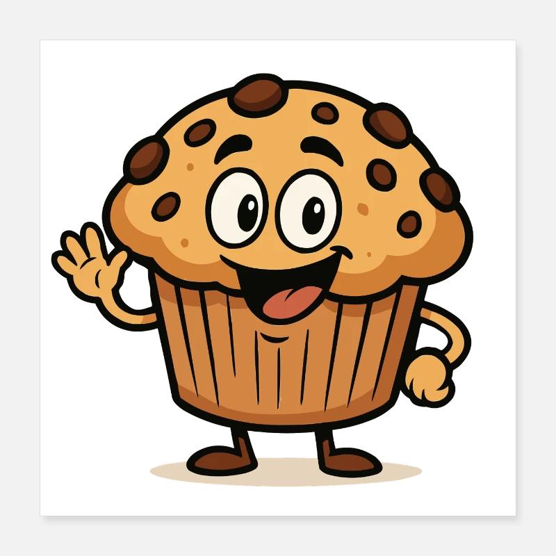 Bande dessinée Muffin Poster 40 x 40 cm