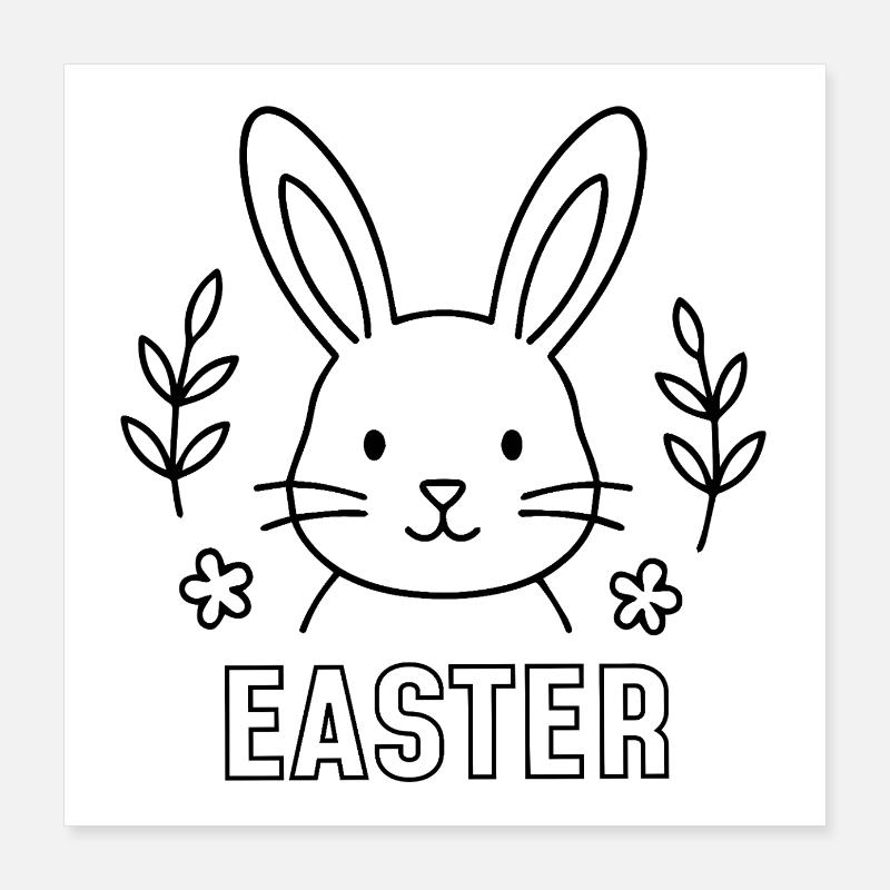 Påskehare Poster 40x40 cm