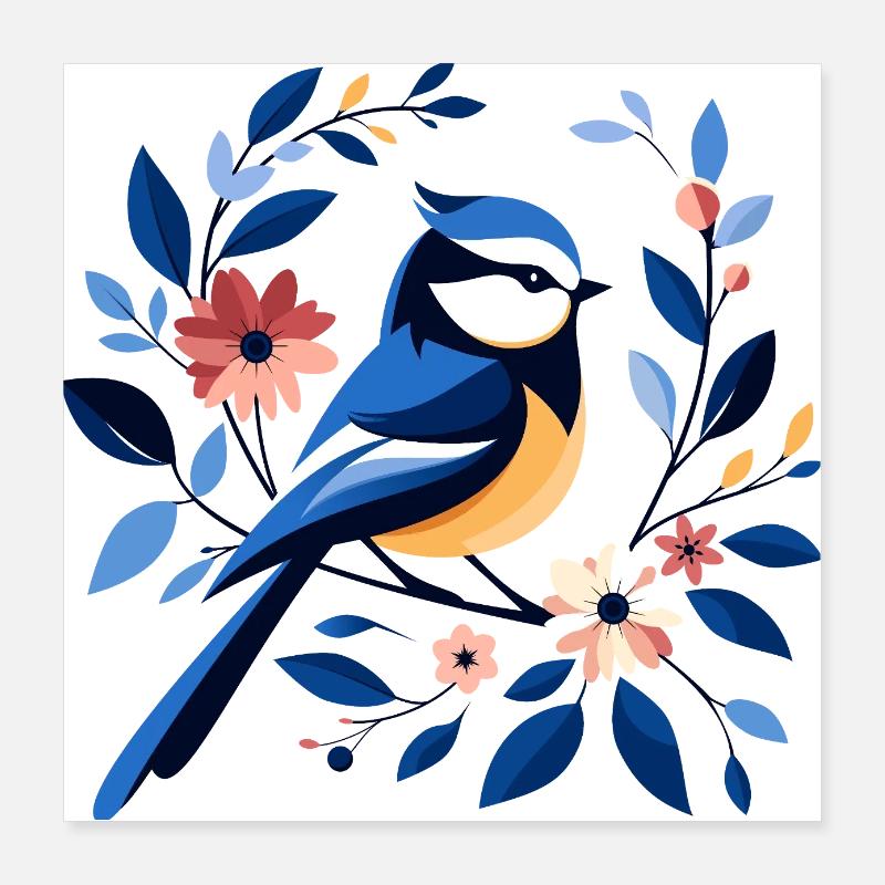 Blue Poster 16" x 16" (40x40 cm)