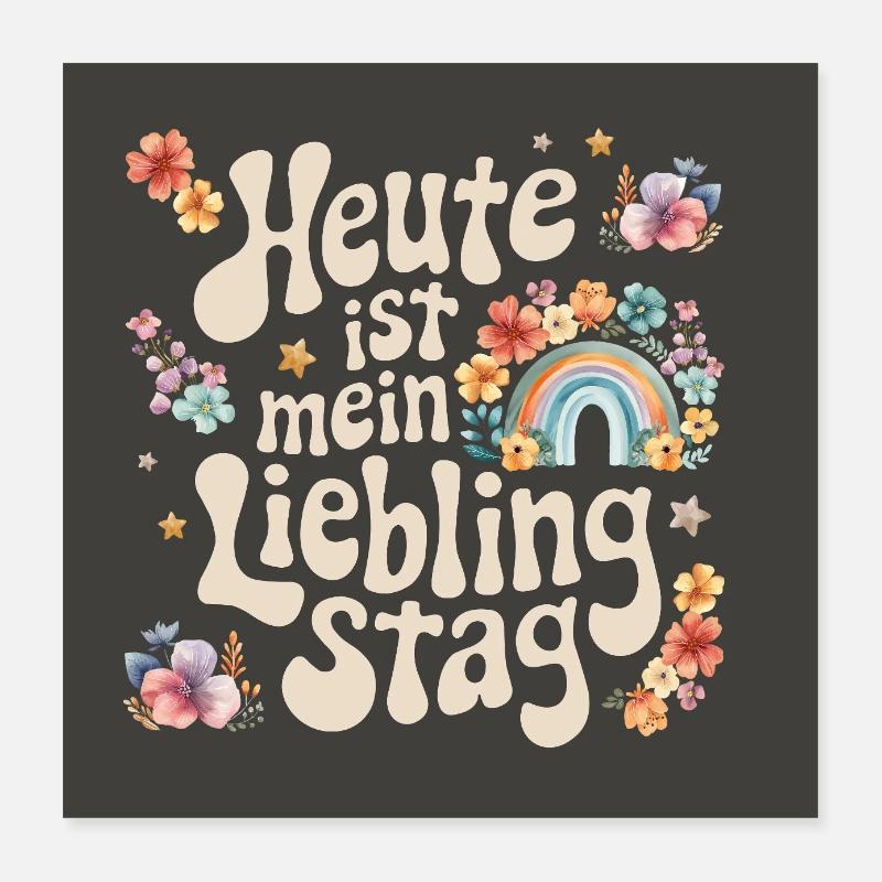 Heute ist mein Lieblingstag Poster 40x40 cm