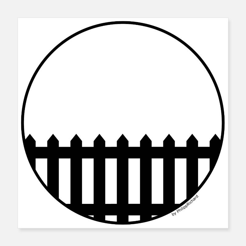 Einfach ein Zaun Poster 40x40 cm