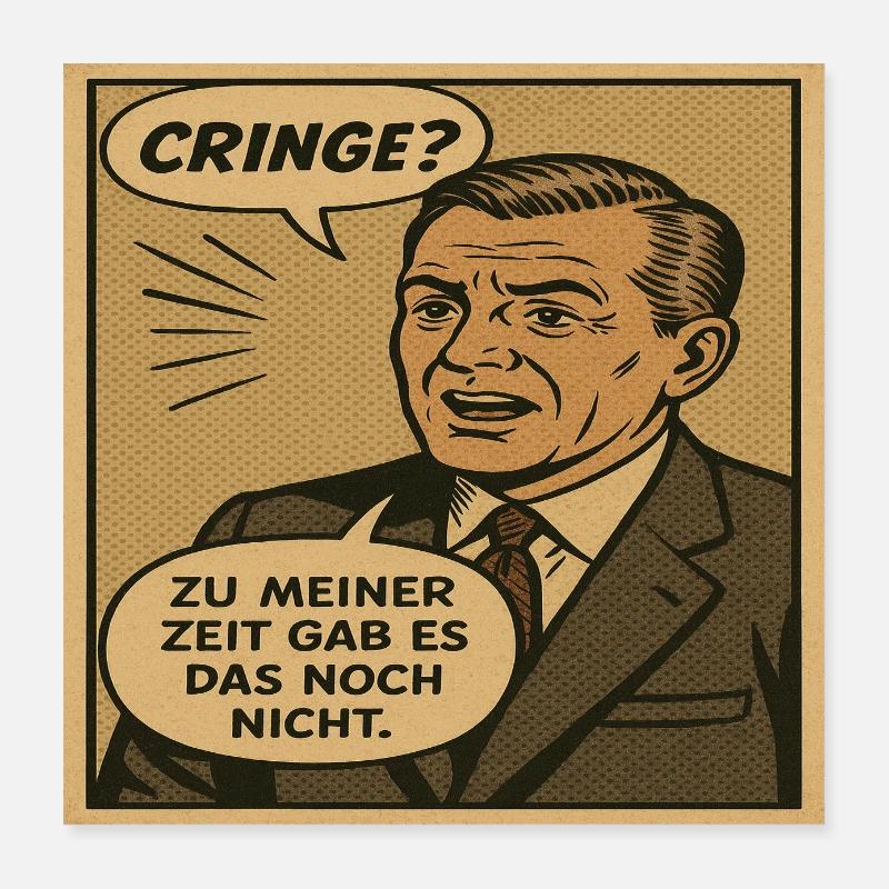 Retro Pop‑Comic Kringel Humor Poster 40x40 cm