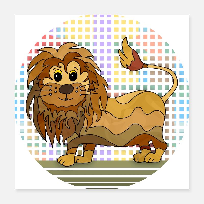 Lion Poster 40 x 40 cm