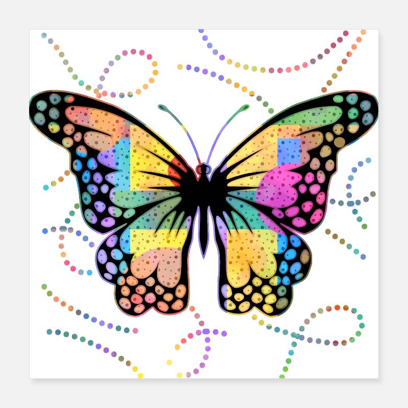 Papillon Poster 40 x 40 cm