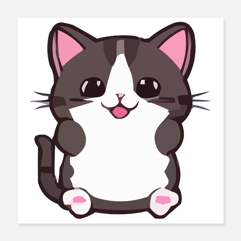 Cat Comic Poster 16" x 16" (40x40 cm)