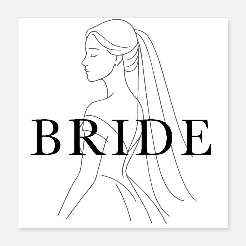 Mariée Poster 40 x 40 cm