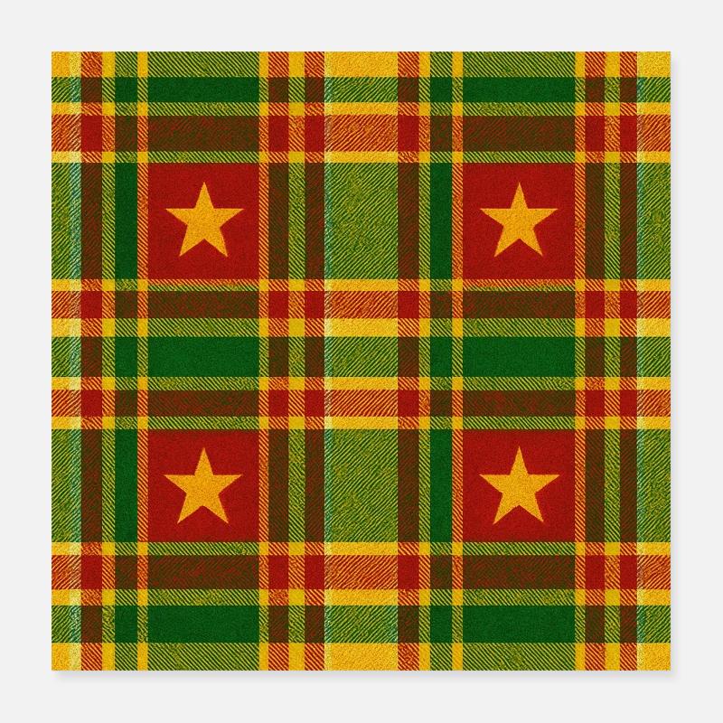 Madras Poster 16" x 16" (40x40 cm)
