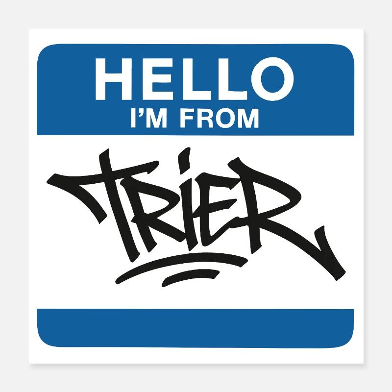 Trier Germany Graffiti Poster 16" x 16" (40x40 cm)