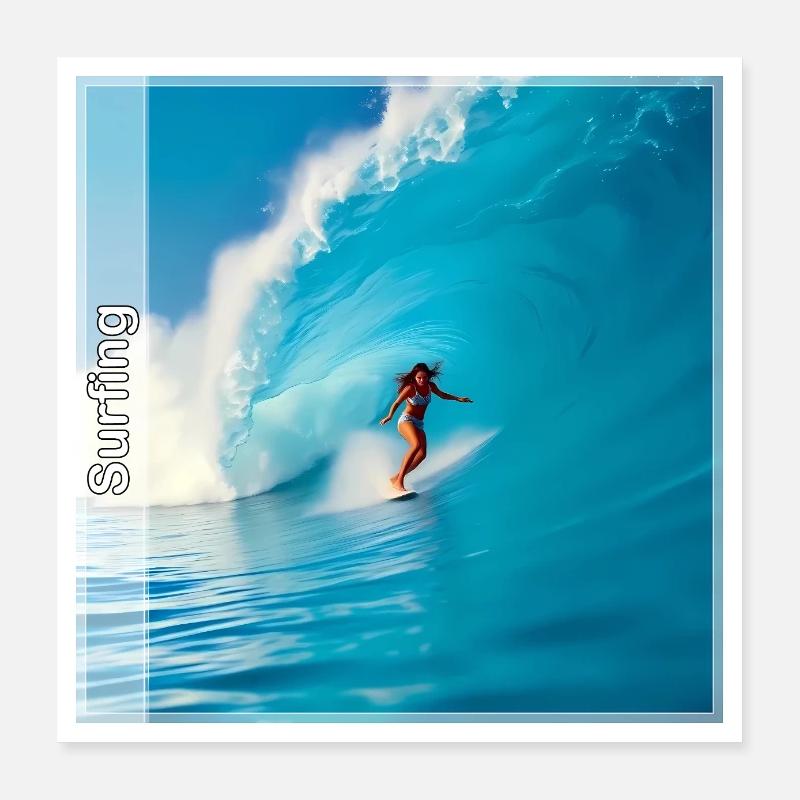 Surf Poster 40 x 40 cm