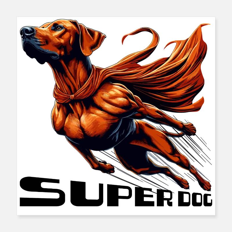 Super chien Rhodesian Ridgeback RR Ridgie cadeau Poster 40 x 40 cm