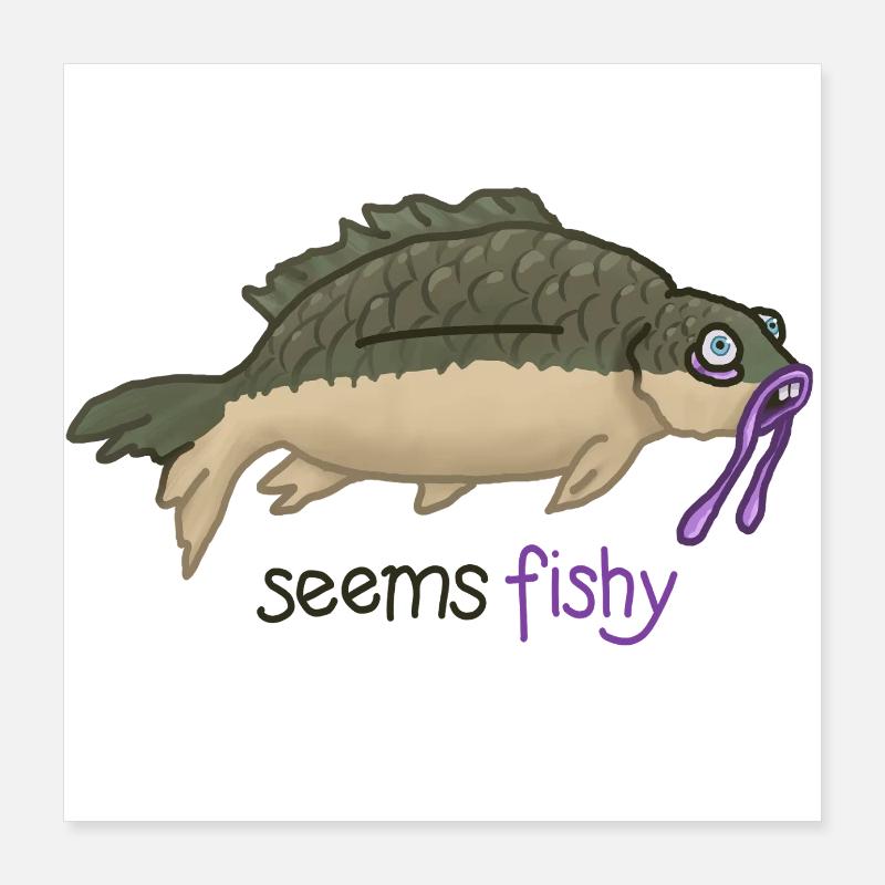 Karpfen Poster 40x40 cm