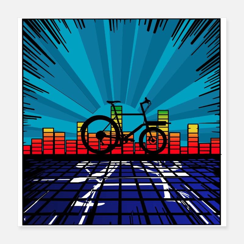 Sound Wave Cargo Bike Omnium Poster 16" x 16" (40x40 cm)