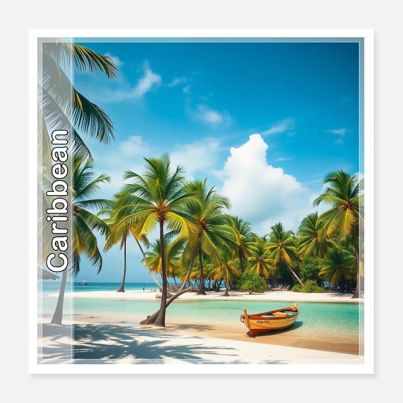 Caraïbes Poster 40 x 40 cm
