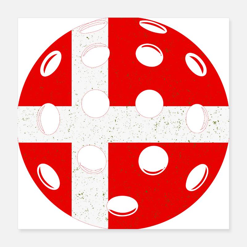 Pickleball Danemark Poster 40 x 40 cm