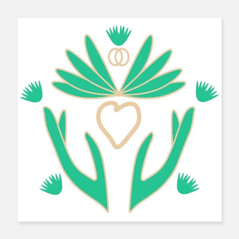 Unity Lotus Flower Poster 16" x 16" (40x40 cm)