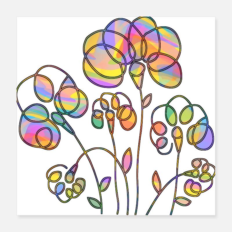 Fleur Poster 40 x 40 cm