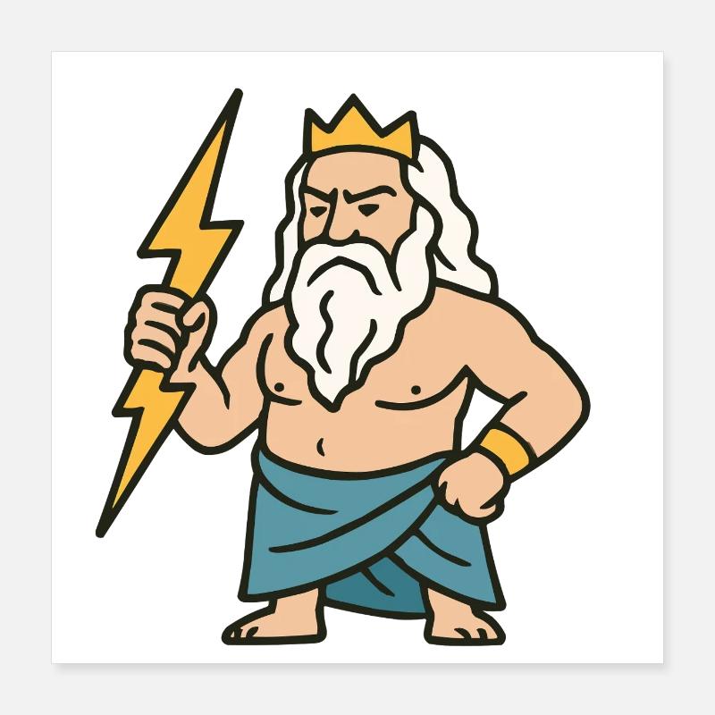 zeus comic Poster 40x40 cm