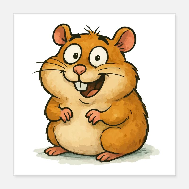 Bande dessinée Hamster Poster 40 x 40 cm