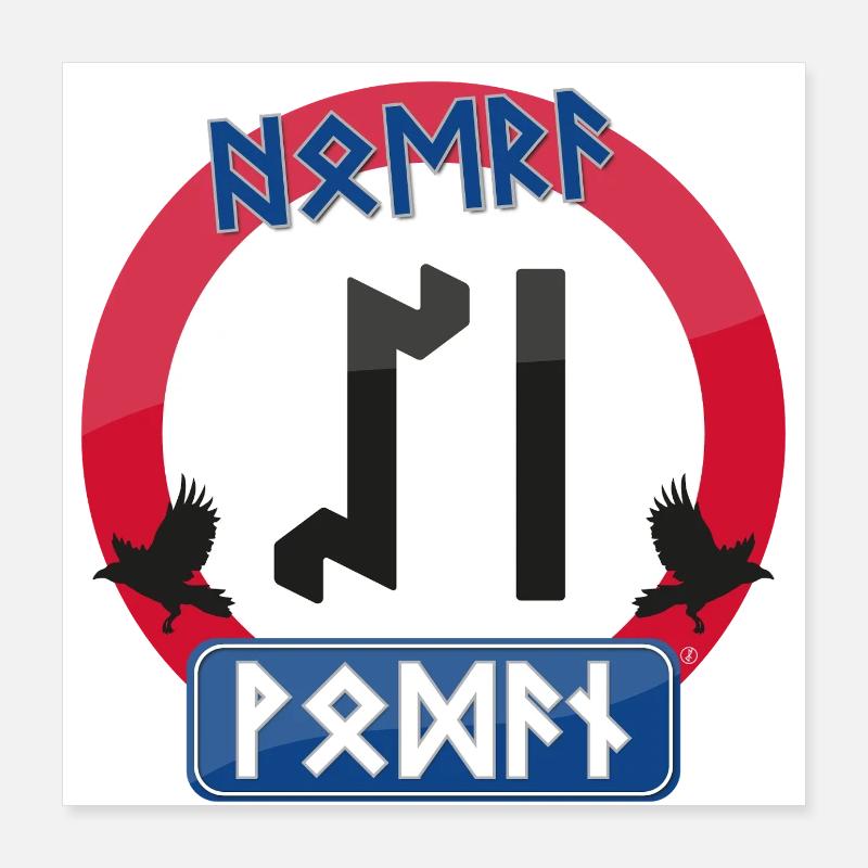 Hourra 50 ans de Wodan Poster 40 x 40 cm